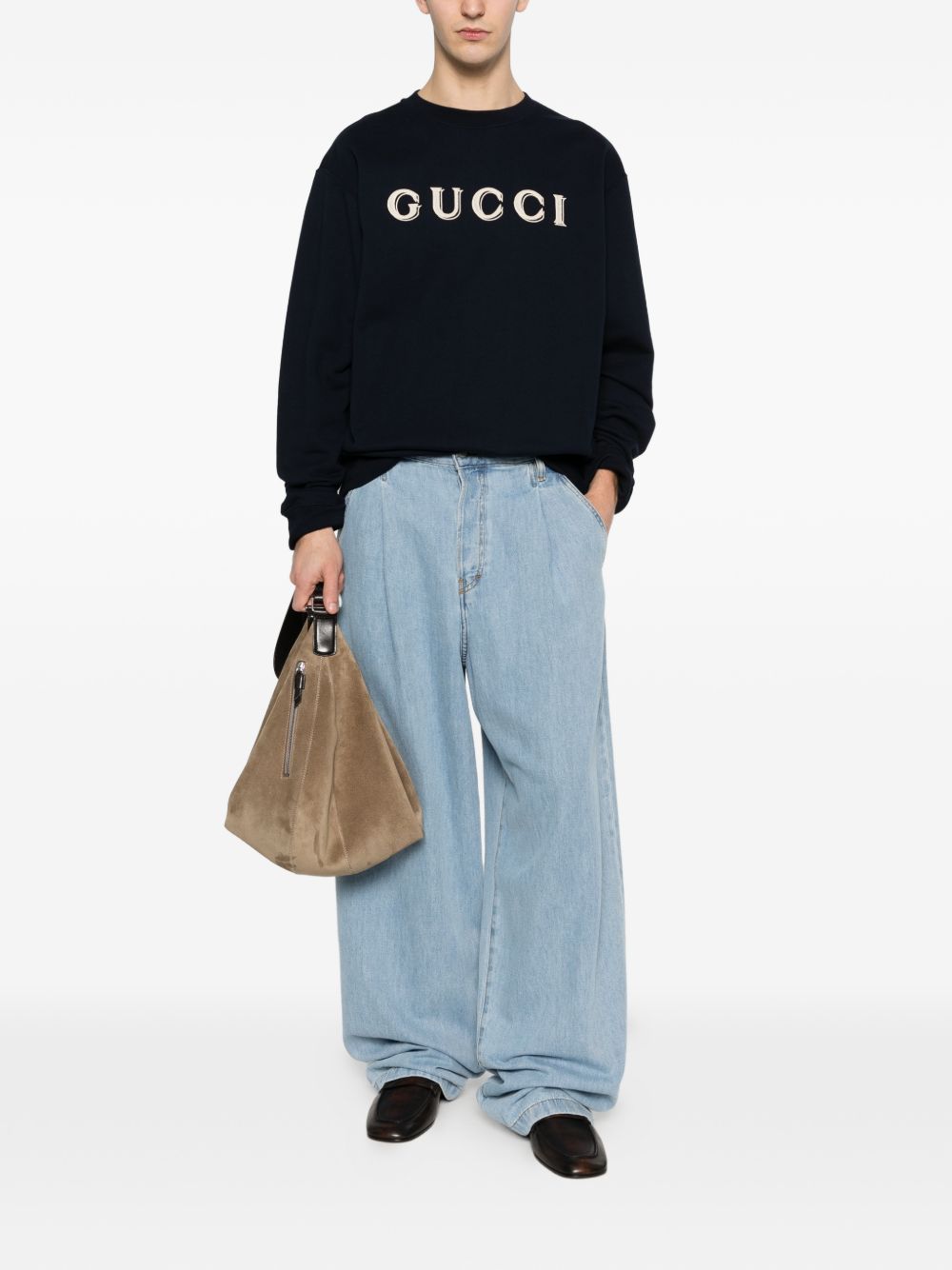 Gucci log-detail crew-neck sweater - image 2