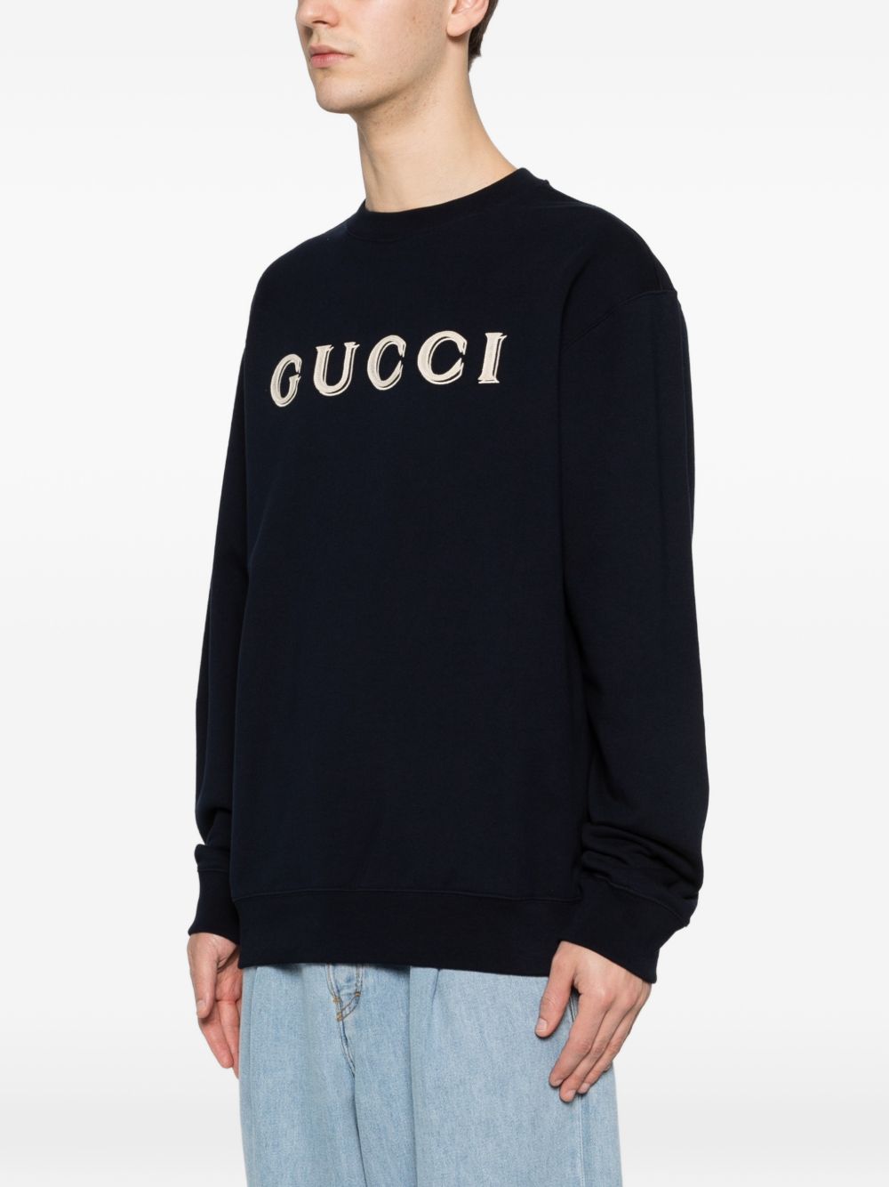 Gucci log-detail crew-neck sweater - image 3