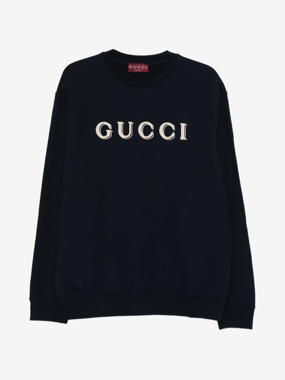 log-detail crew-neck sweater