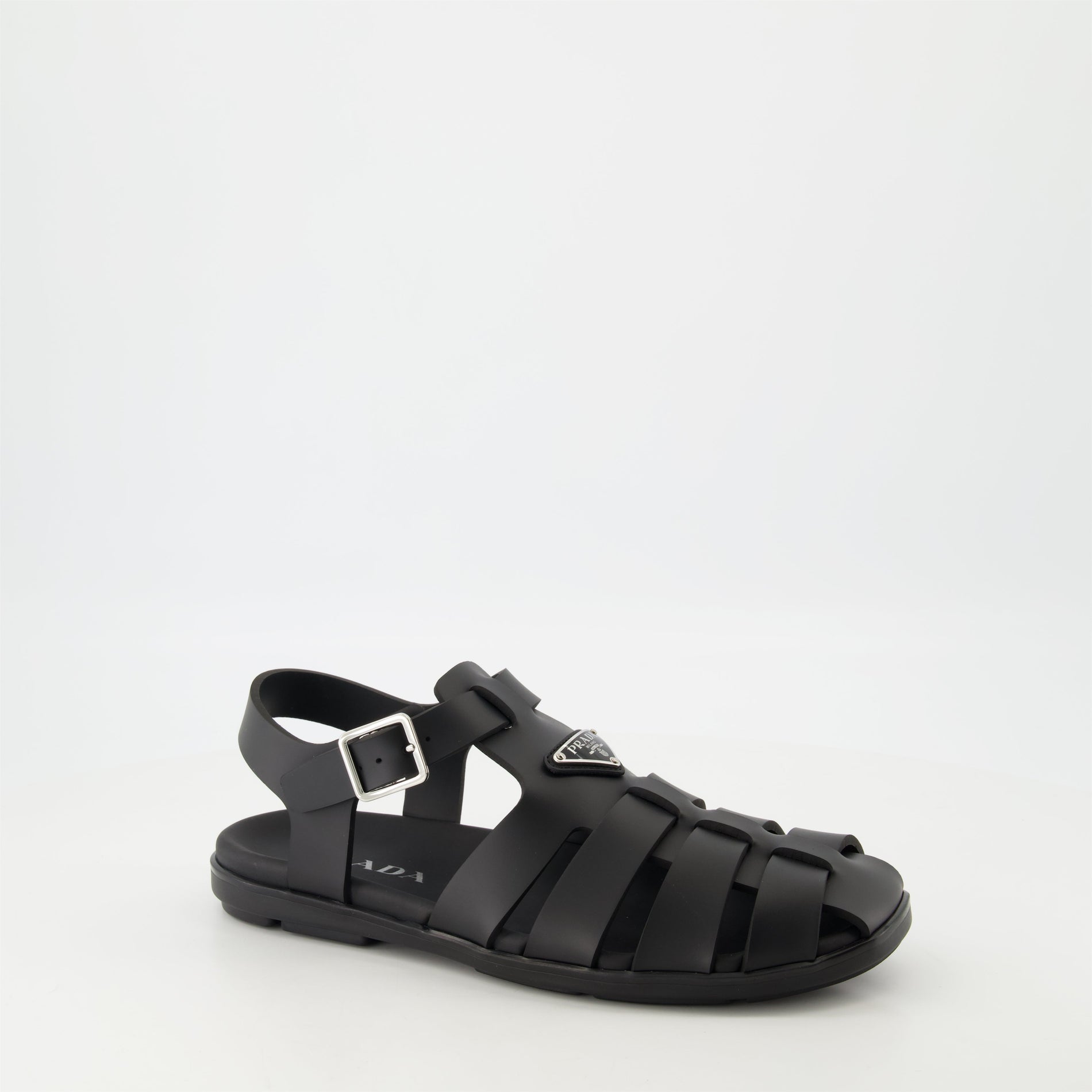 Prada Black Rubber Sandals - image 2