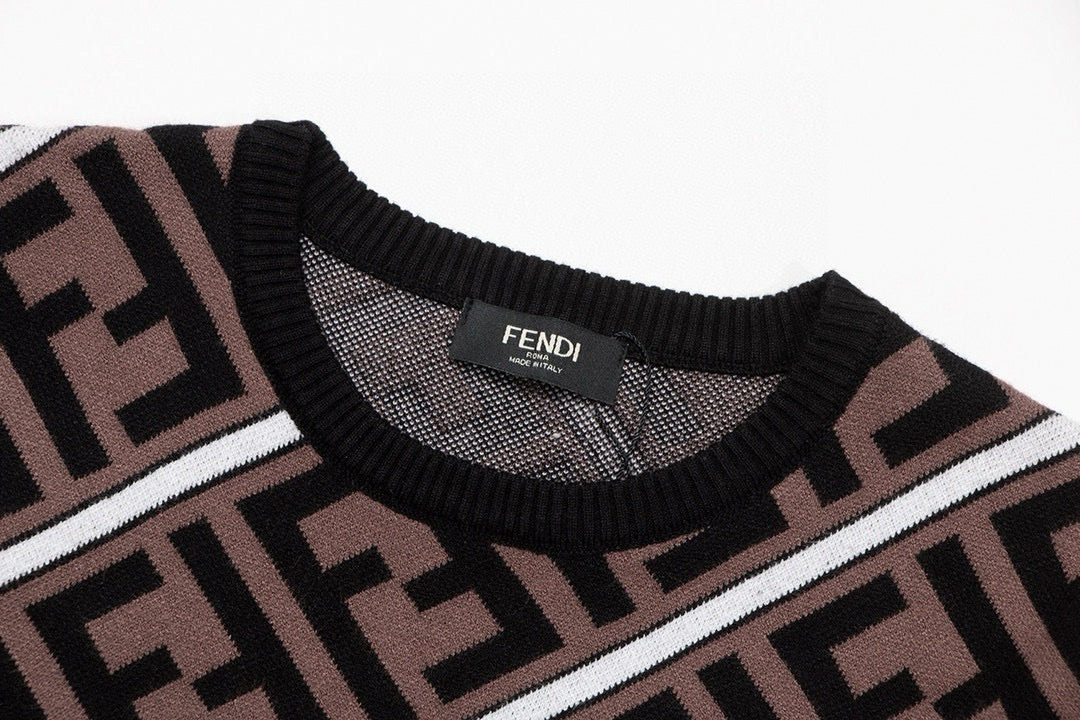 Fendi Luxury Monogram Knit Sweater – Unisex - image 6