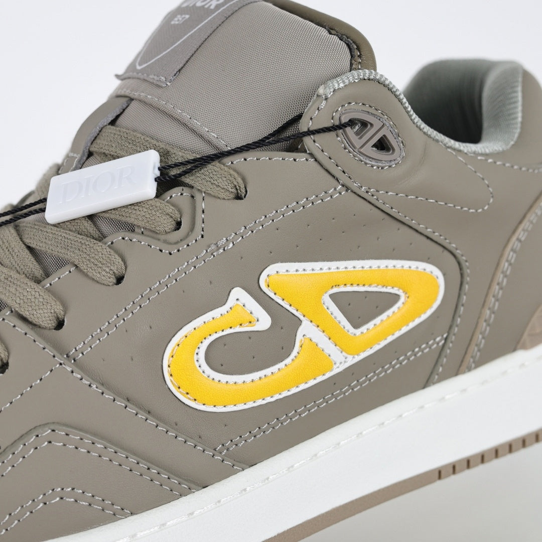 Dior B57 Low-Top Sneakers in Taupe with Yellow CD Signature - image 4