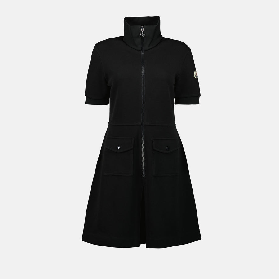Moncler Zip-Front A-Line Mini Dress