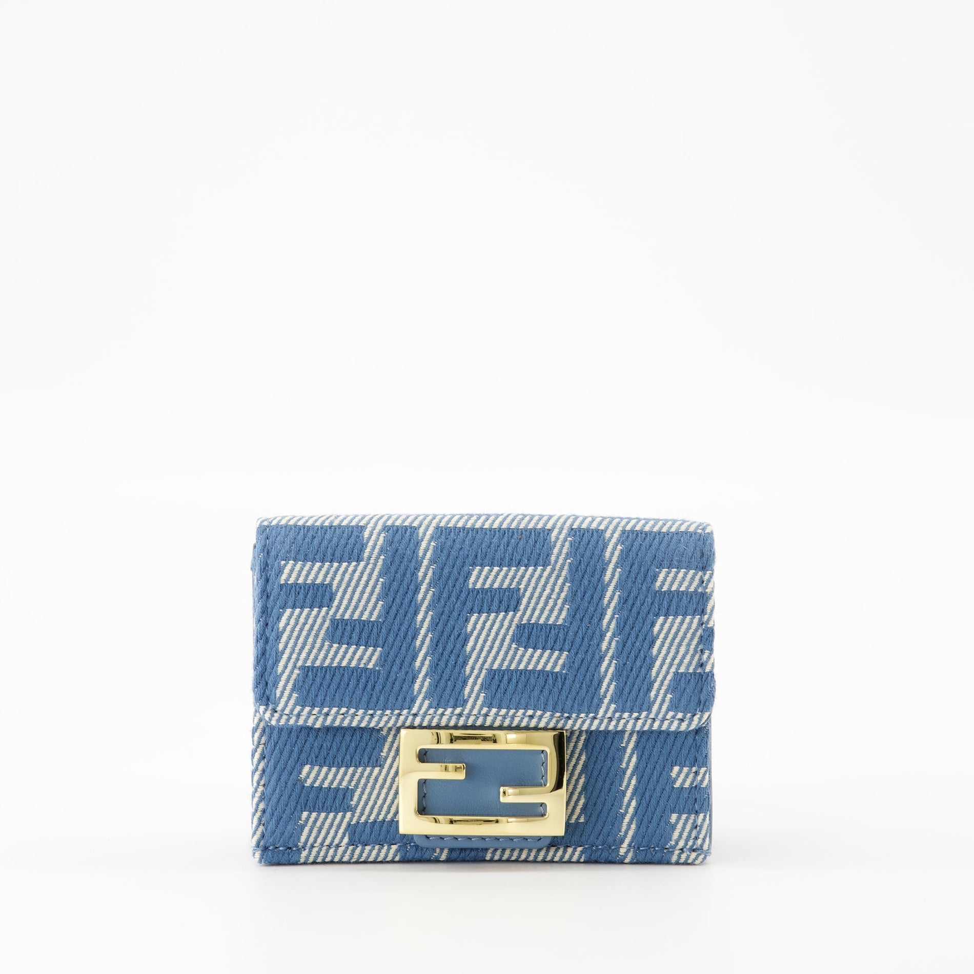 Fendi Jacquard Mini Denim Wallet