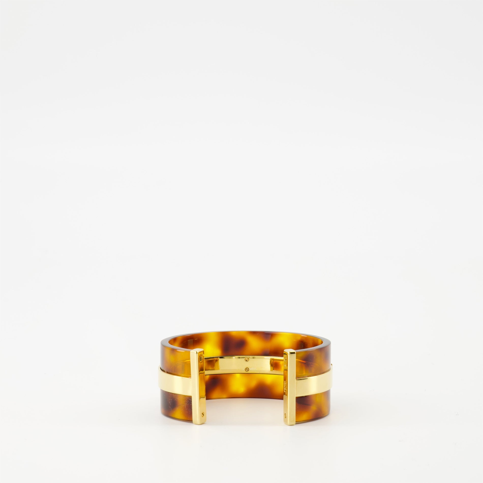 Fendi Tortoiseshell Effect Cuff Bracelet - image 2