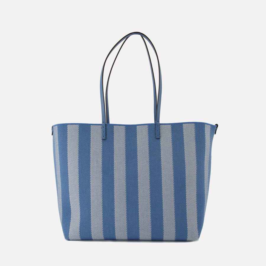 Fendi Striped Canvas Tote