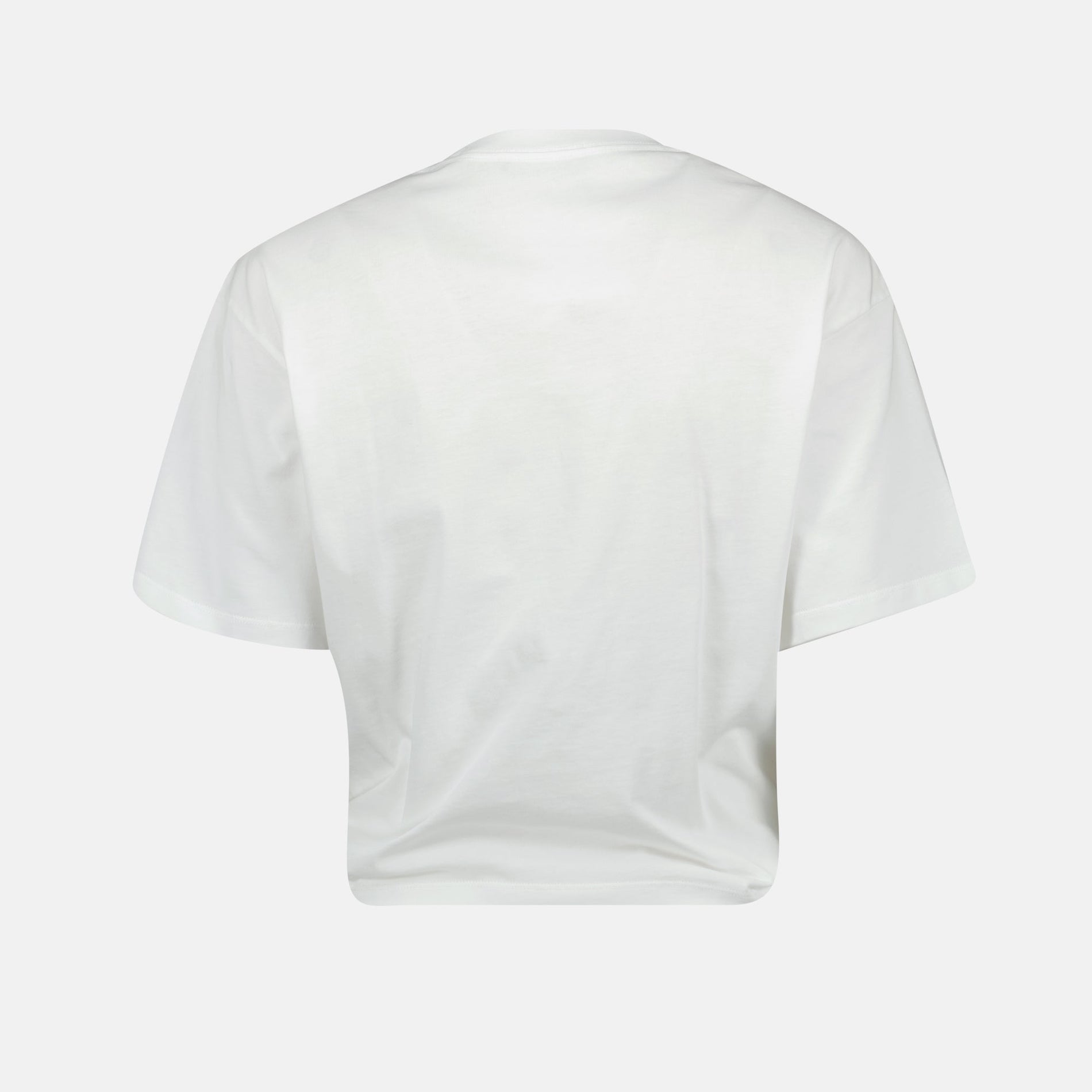 Versace Strawberry Logo Twist Crop T-Shirt – White - image 4
