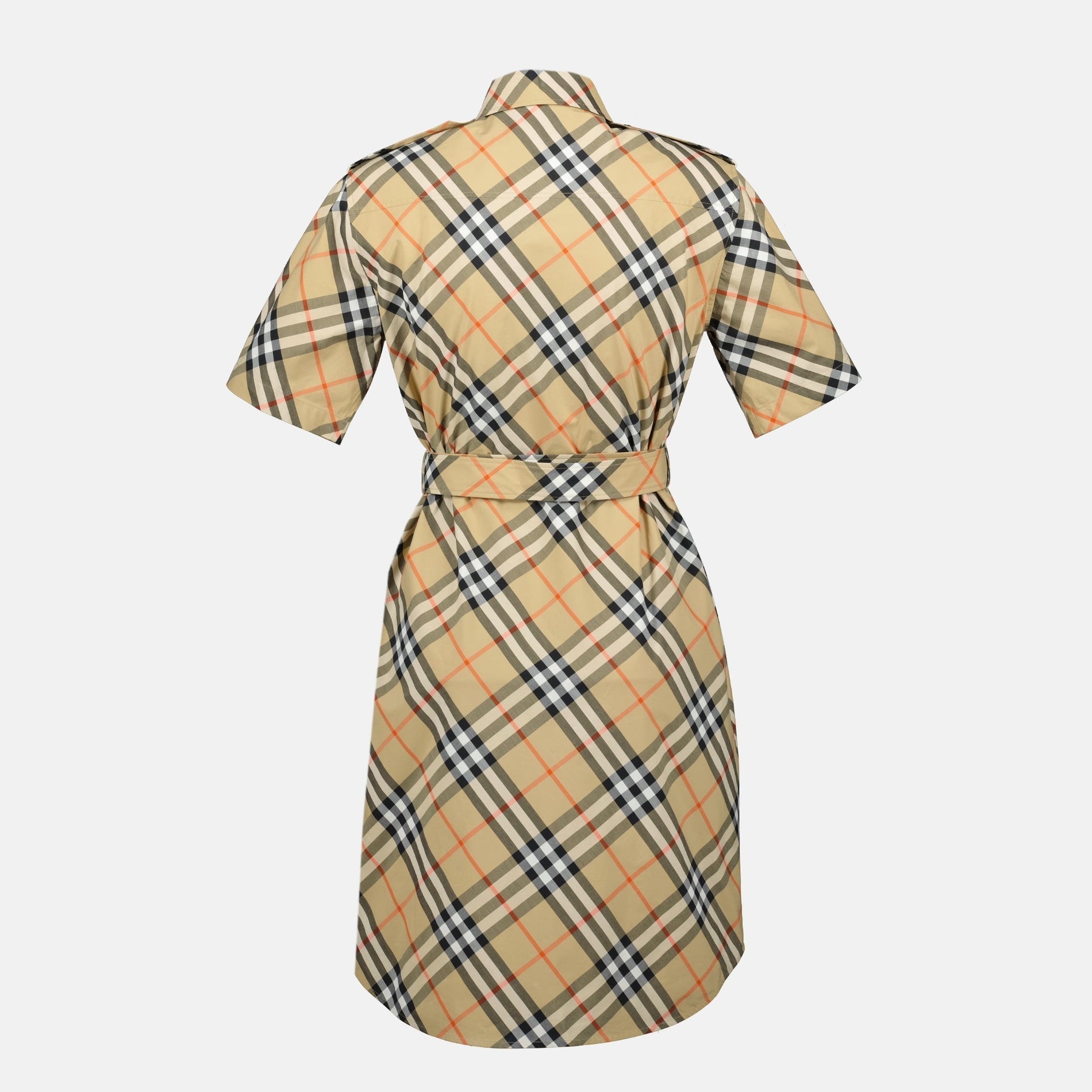 Burberry Short Sleeve Icon Check Belted Shirt Dress - image 2