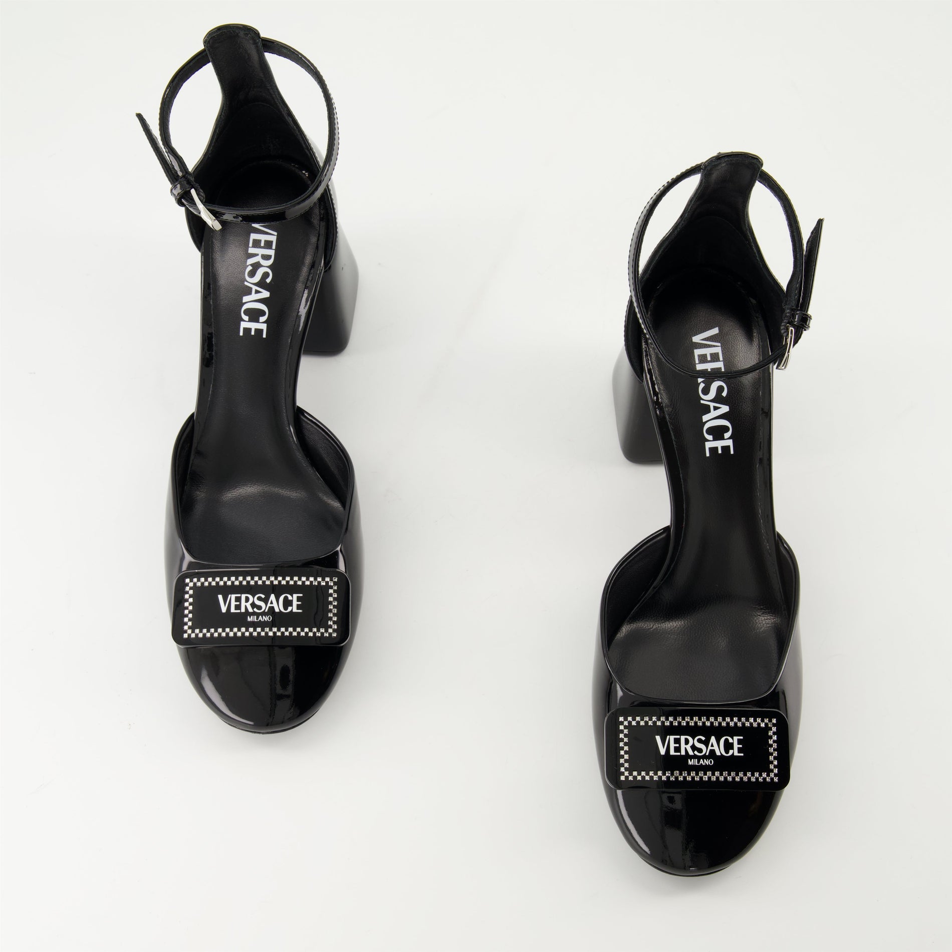 Versace Ankle-Strap Block Heel Sandals - image 6