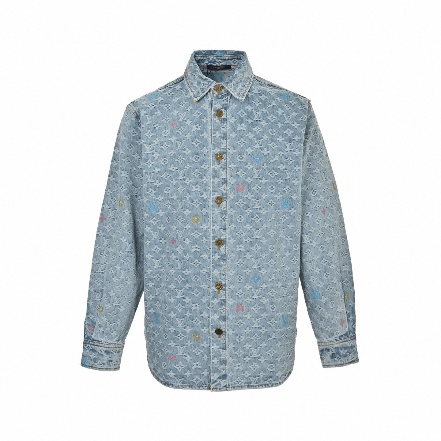 Louis Vuitton Monogram Denim Shirt – Light Blue Signature Jacquard - image 4