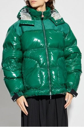 Casablanca Green Monogrammed Quilted Down Jacket - image 2