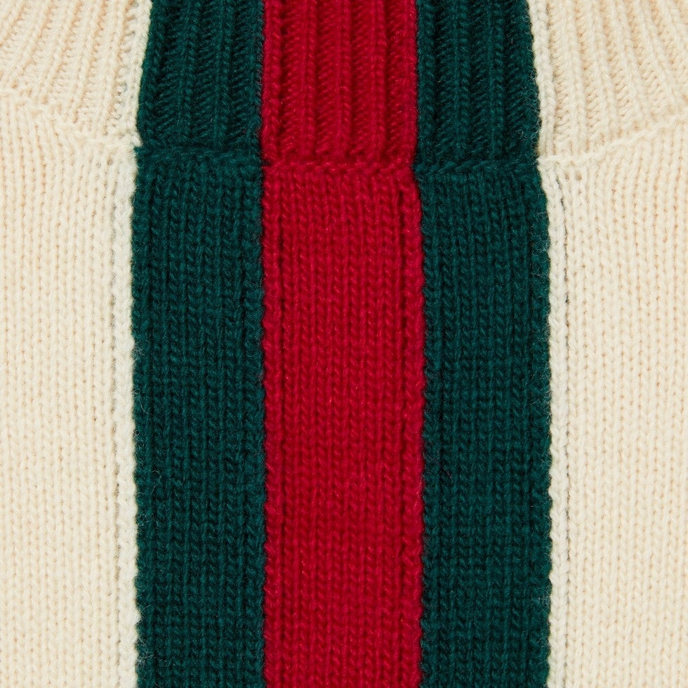 Gucci Knit wool sweater with Web intarsia - image 4