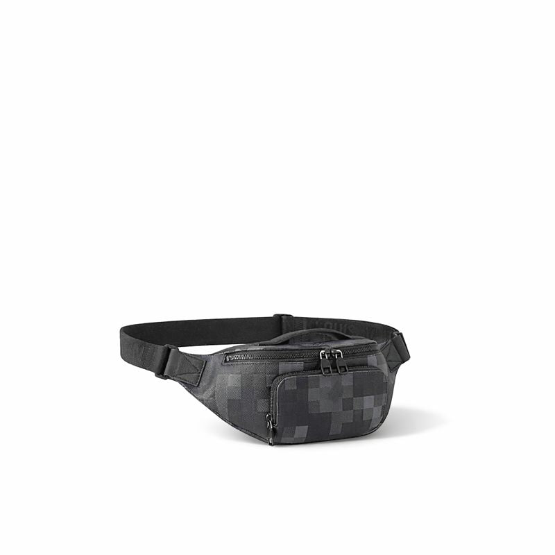 Louis Vuitton Damier Graphite Pixel Belt Bag (Black/Grey)