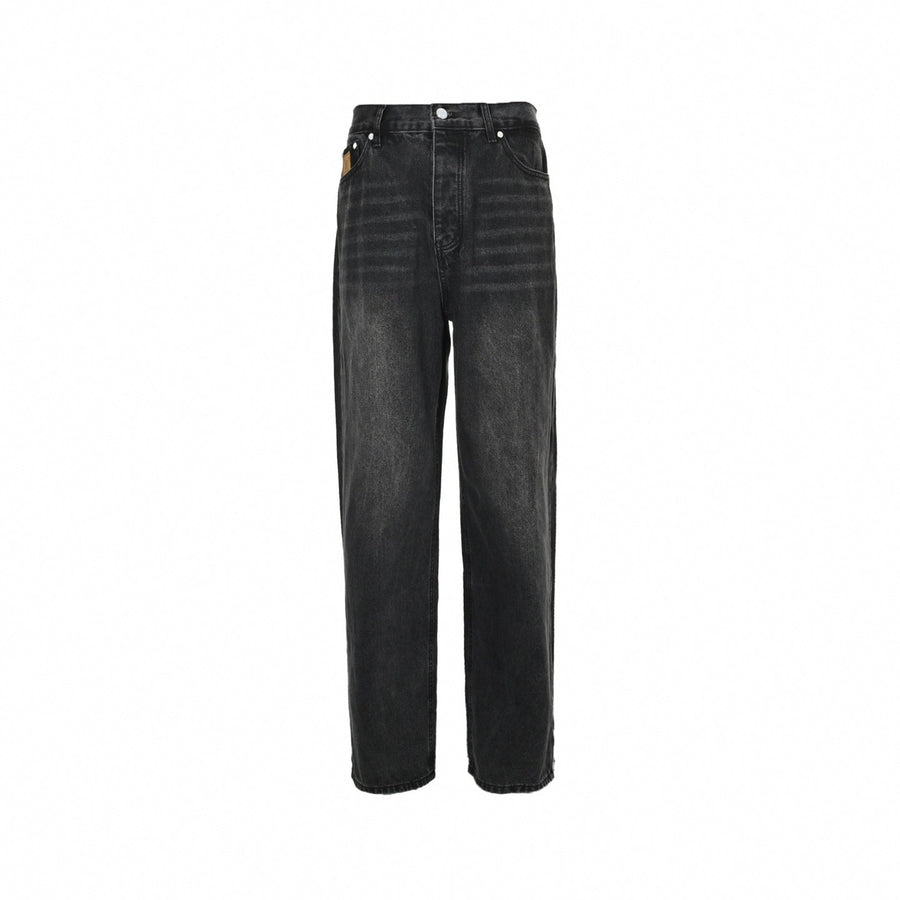 Louis Vuitton Damier Patch Washed Black Denim Jeans – Relaxed Luxury Fit