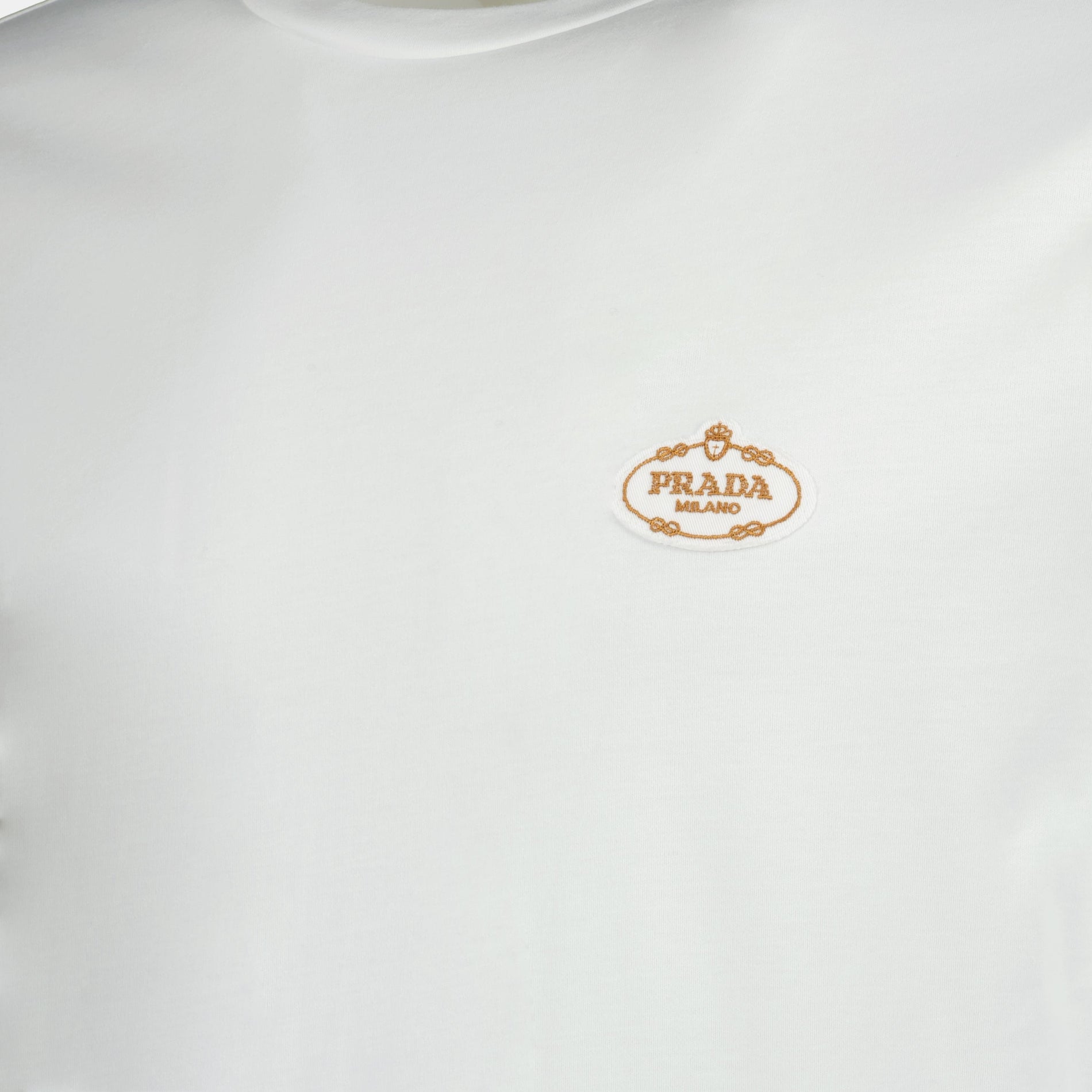 Prada Emblem Logo Cotton T-Shirt - image 3