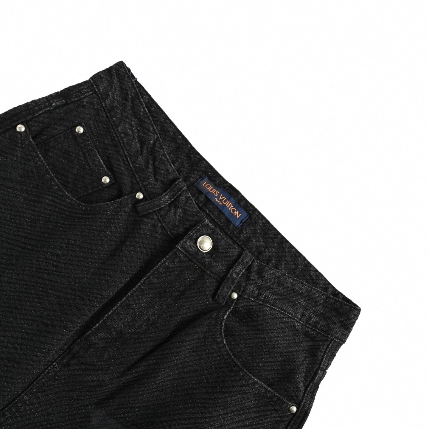 Louis Vuitton Black Monogram Shadow Denim Jeans - image 4