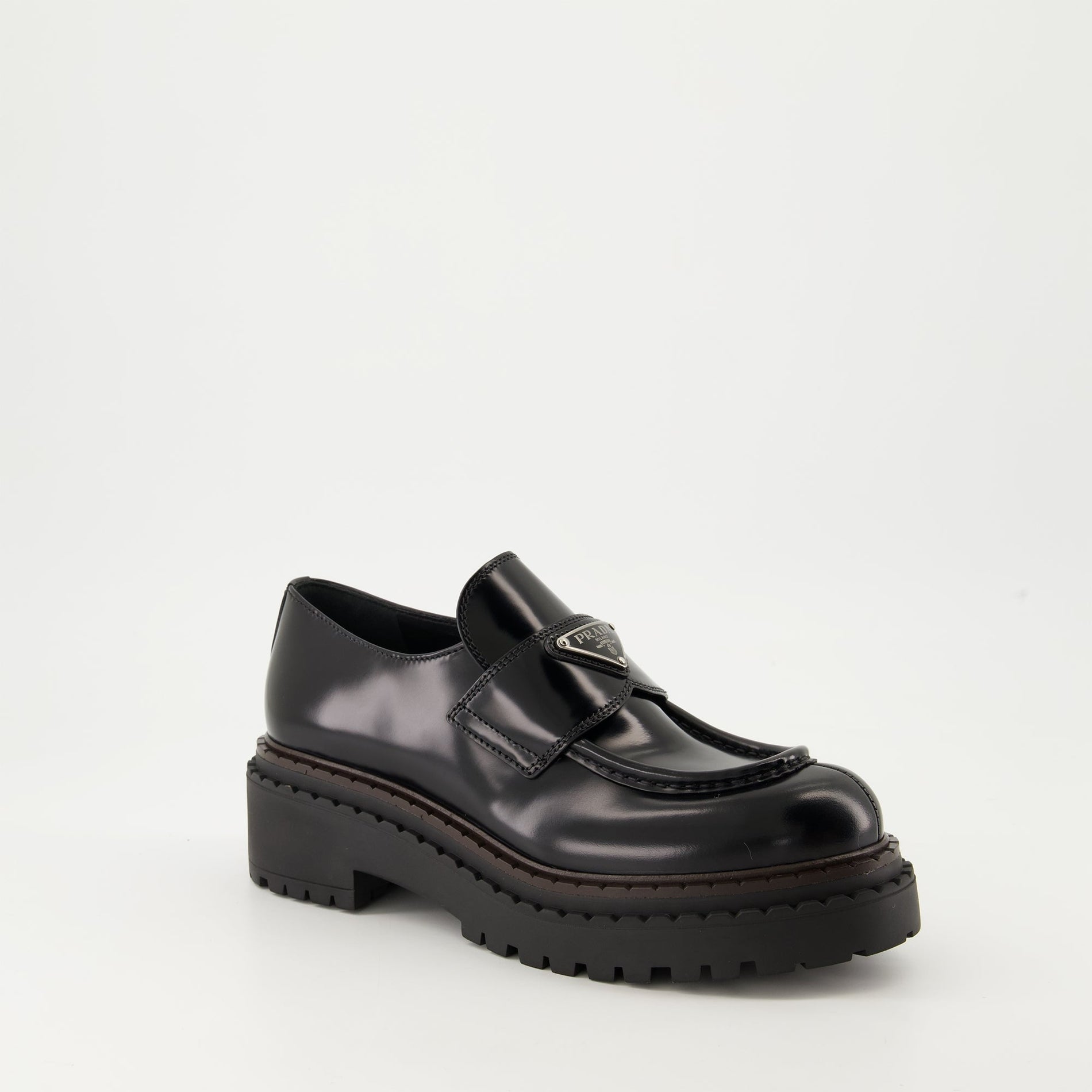 Prada Chunky Leather Loafers - image 2