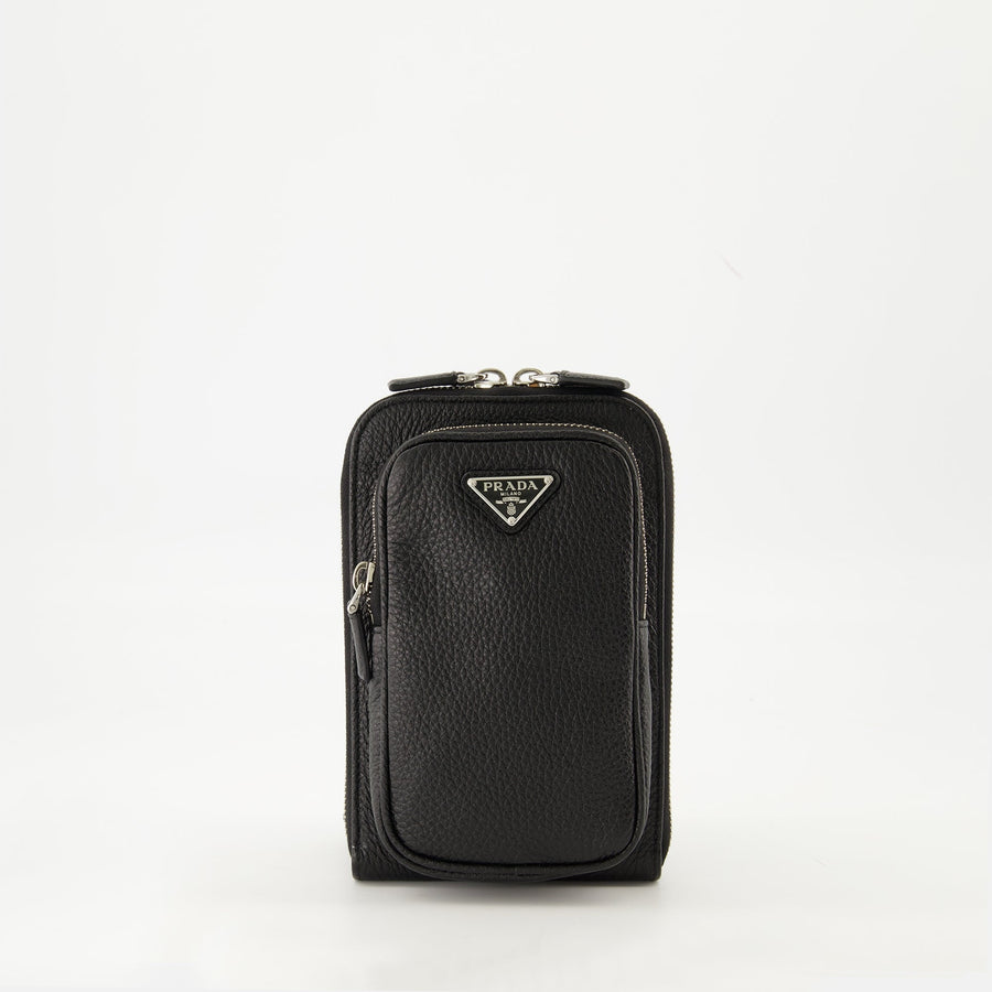 Prada Leather Phone Pouch