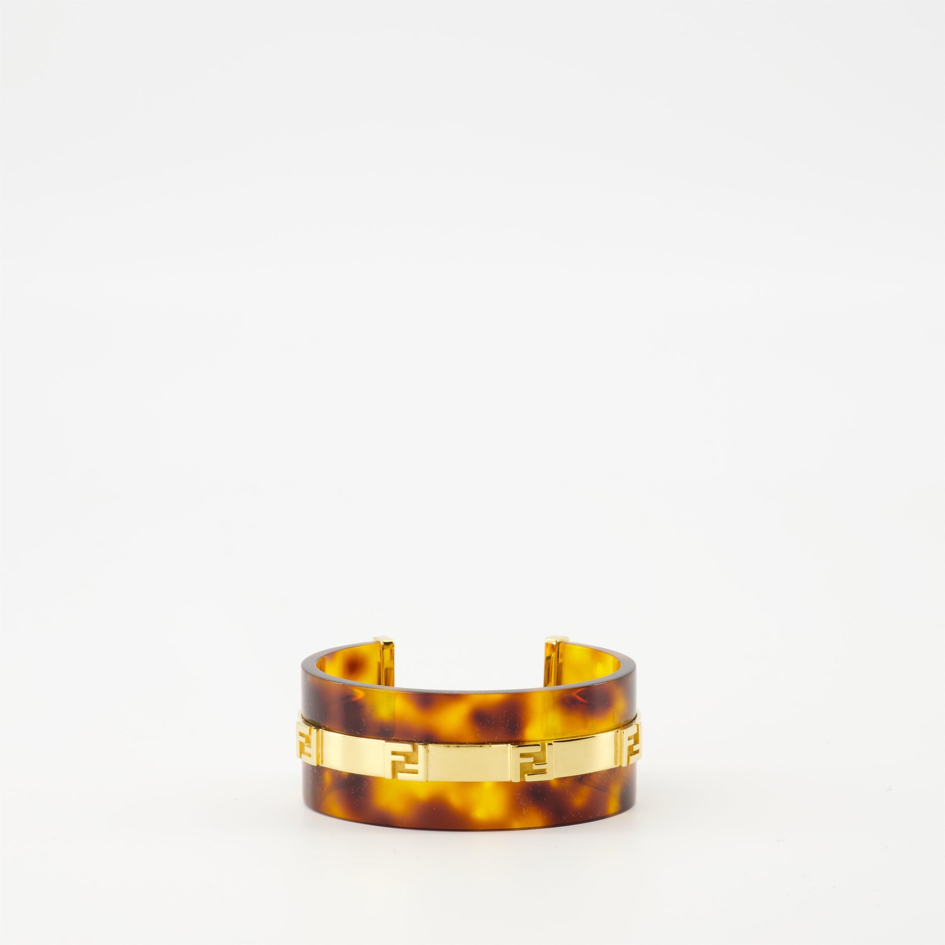 Fendi Tortoiseshell Effect Cuff Bracelet