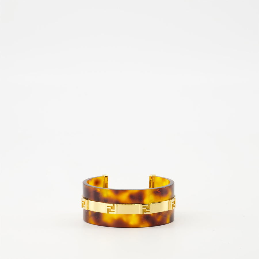 Fendi Tortoiseshell Effect Cuff Bracelet
