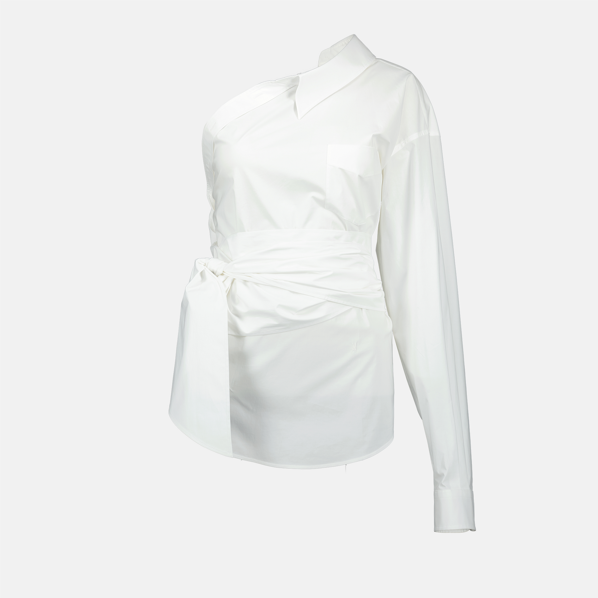 Moschino One-Shoulder Wrap Shirt