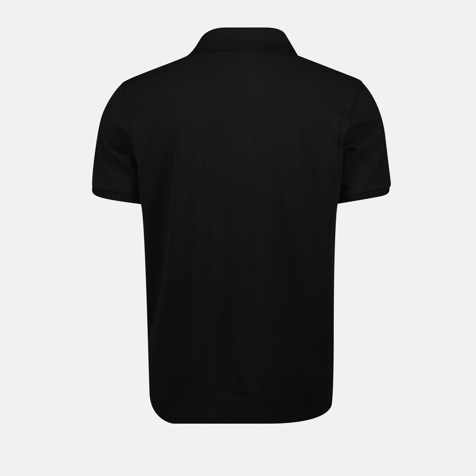 Moncler Black Polo Shirt with Classic Logo Patch - image 2