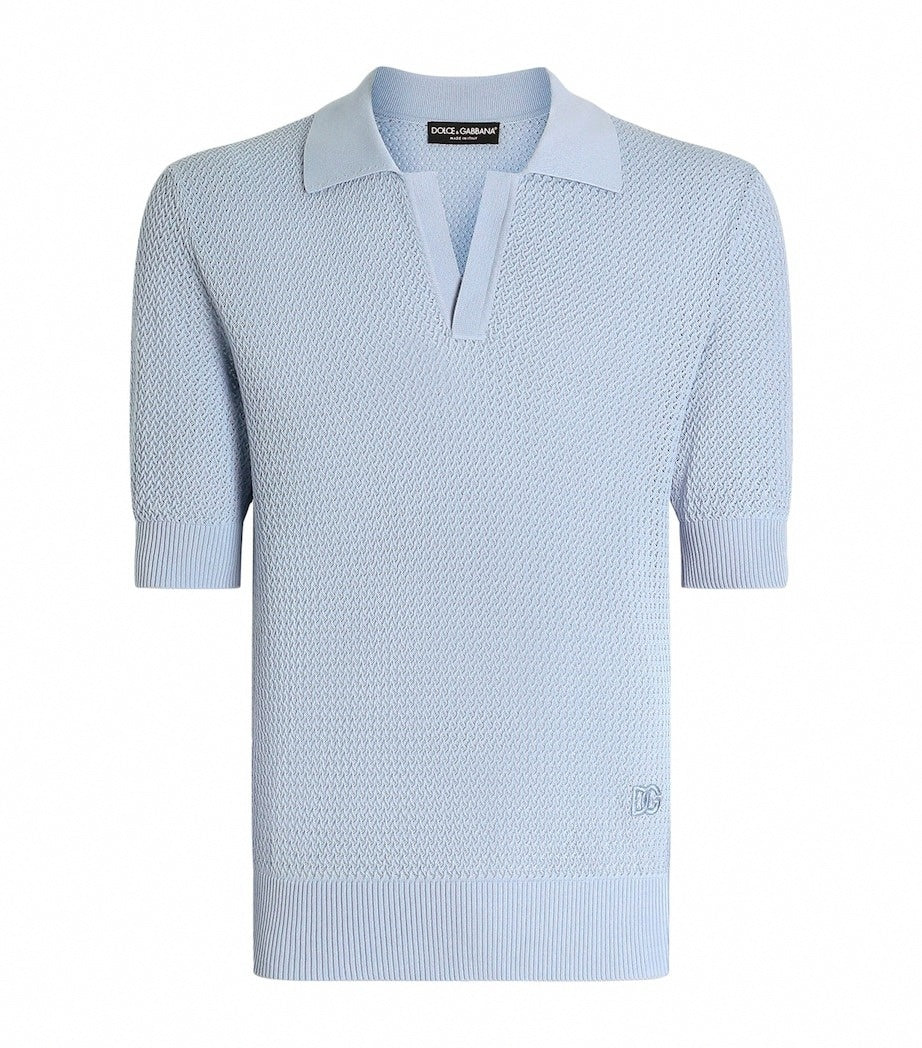 Textured Cotton Polo Shirt
