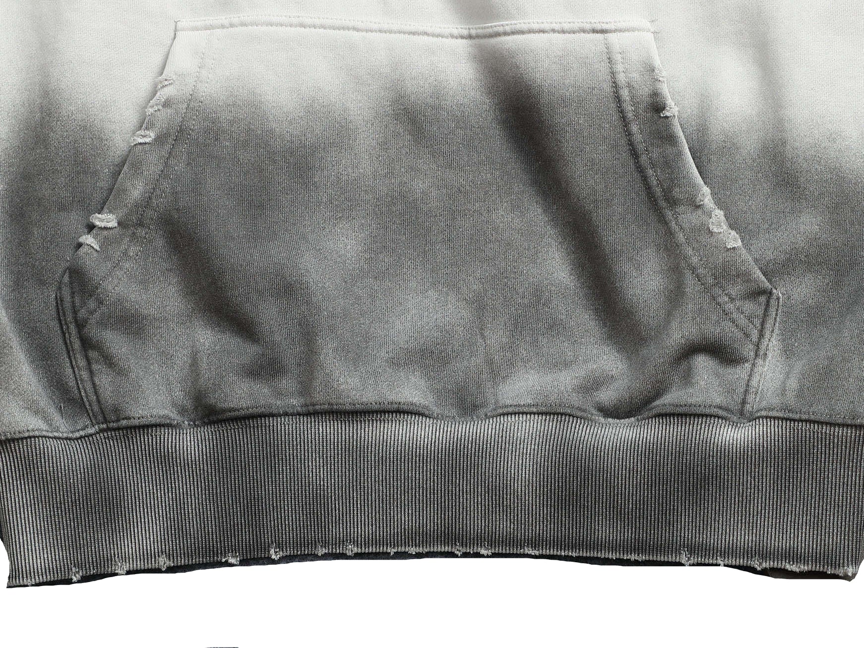 Louis Vuitton White Gradient Hoodie with Blue LV Patch - image 9