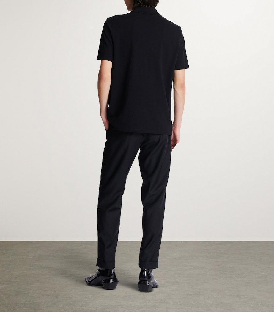 Balmain Zip-Neck Embroidered Polo Shirt - image 7