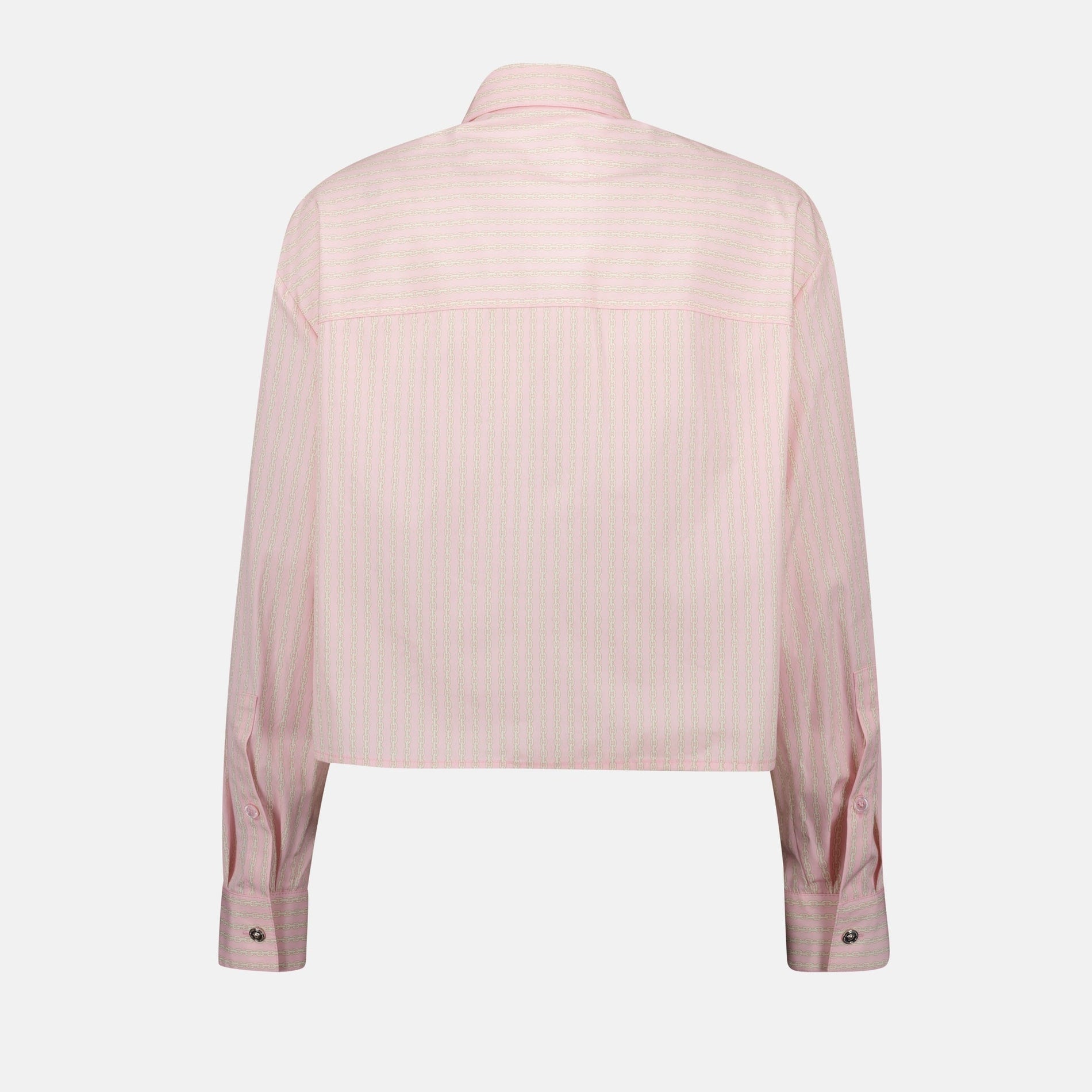 Versace Cropped Chain Print Shirt - image 4
