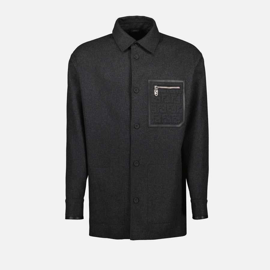 Fendi Wool Shirt Jacket
