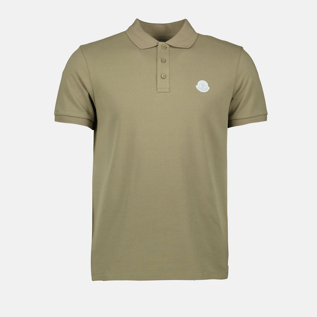 Khaki Polo Shirt with Tonal Logo