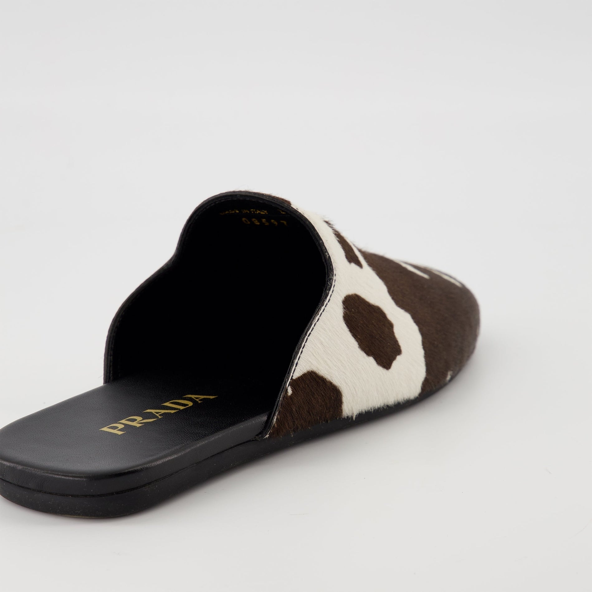 Prada Cow Print Calf Hair Mule Flats - image 4