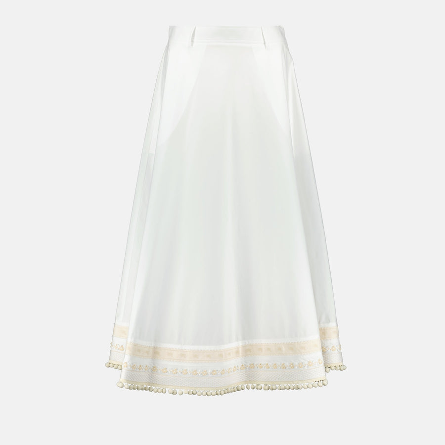 Moschino Long Poplin Skirt