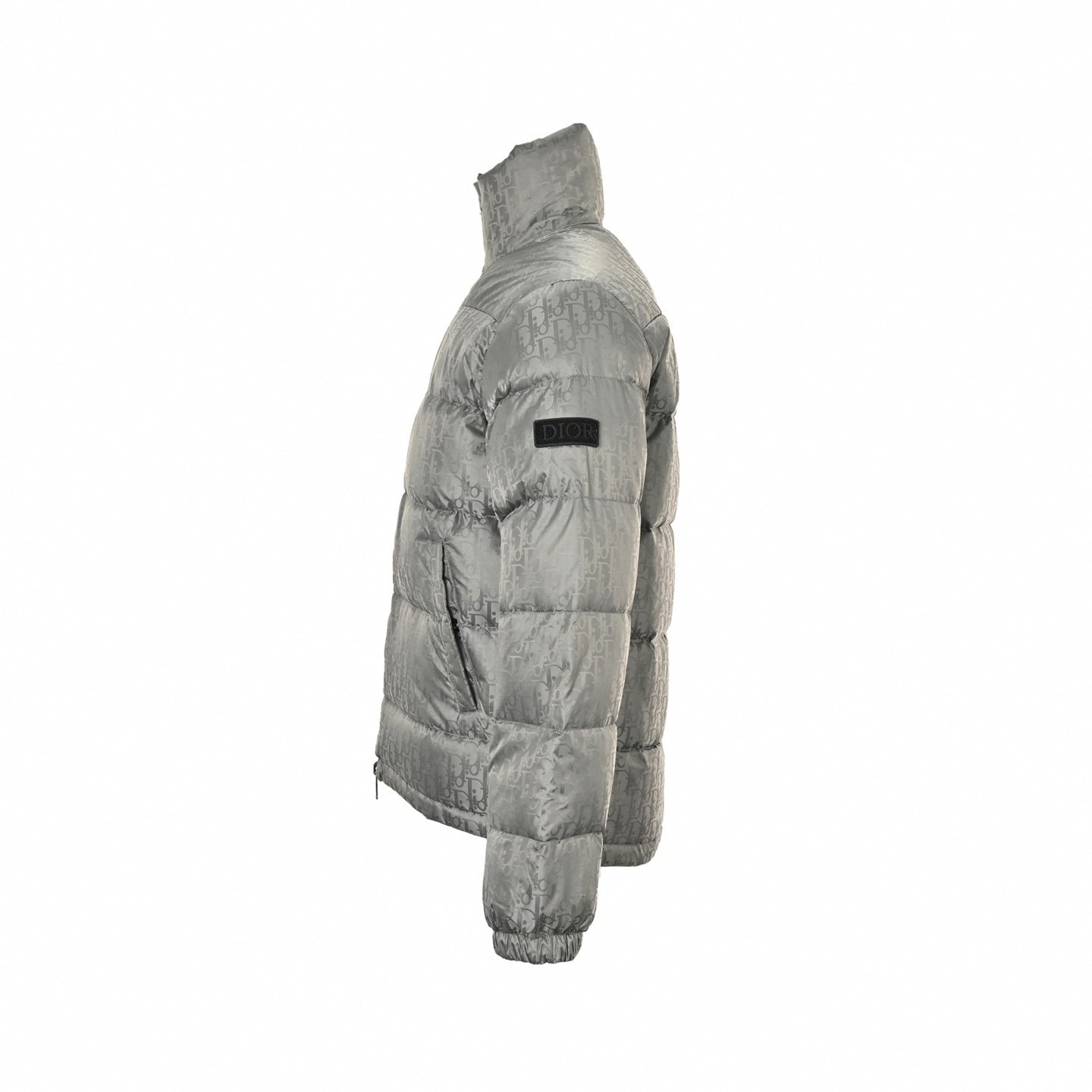 Dior Oblique Down Puffer Jacket – Grey Technical Jacquard Edition - image 3
