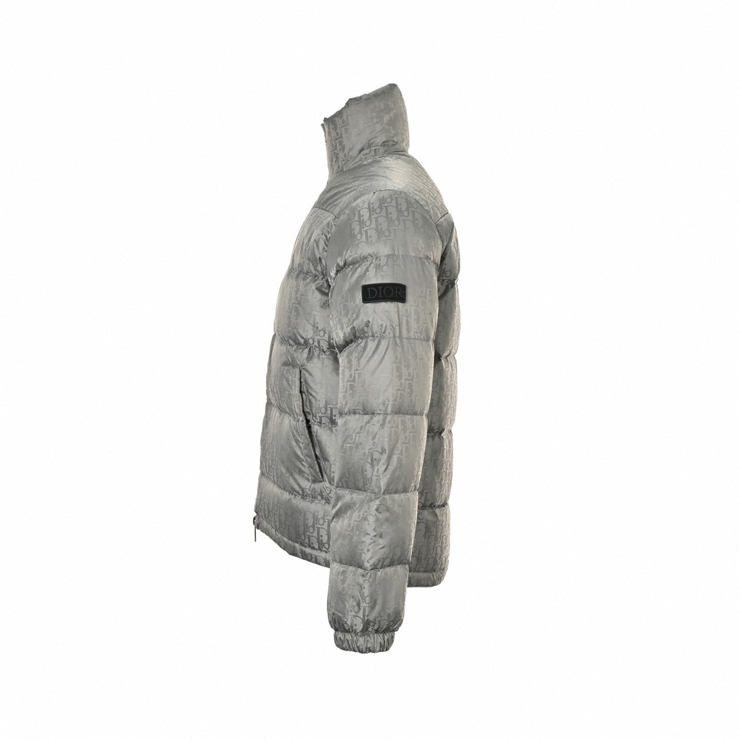 Dior Oblique Down Puffer Jacket – Grey Technical Jacquard Edition - image 3