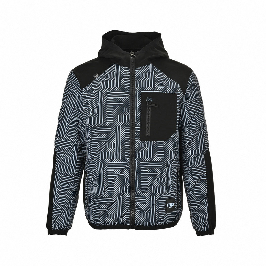 Fendi Geometric FF Hooded Jacket