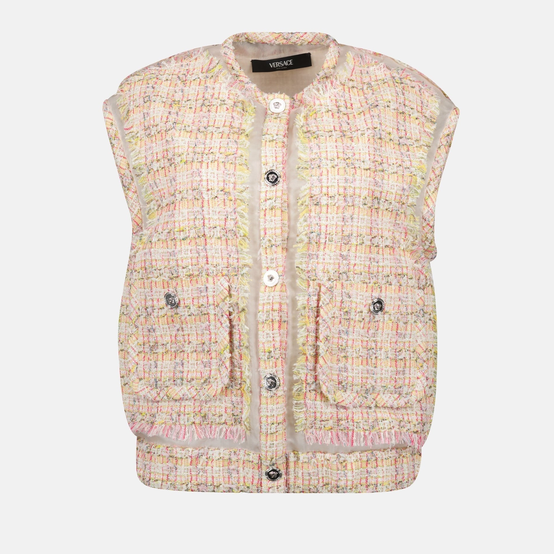 Versace Vest in Multicolor Bouclé