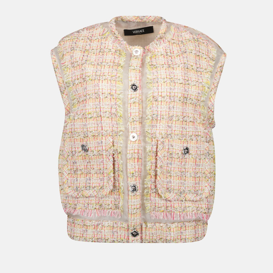 Versace Vest in Multicolor Bouclé
