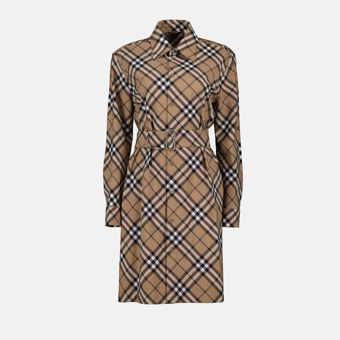 Classic Check Belted Shirt Dress