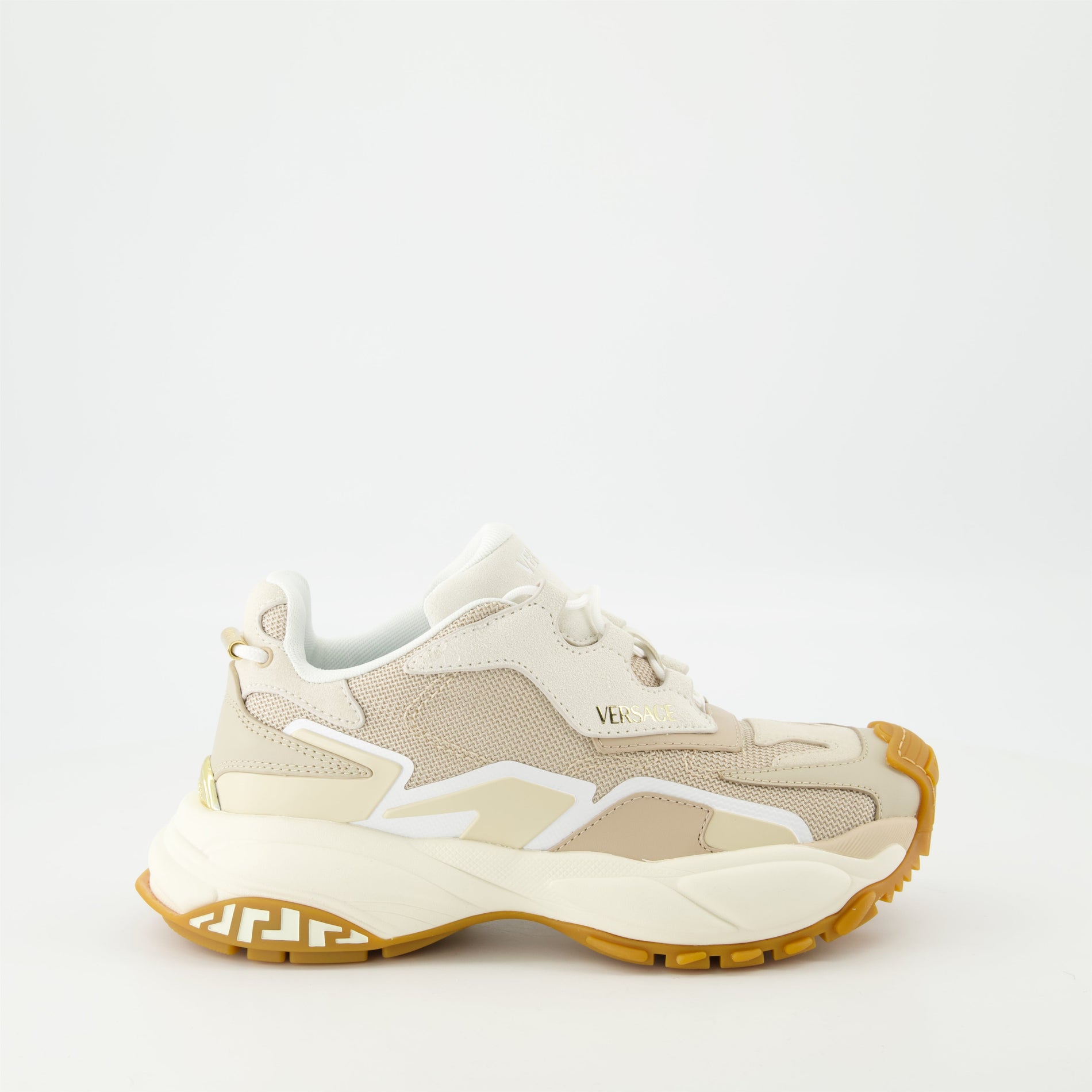Versace Beige Chunky Runner Sneakers