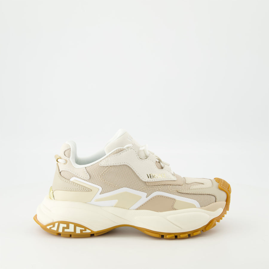 Versace Beige Chunky Runner Sneakers