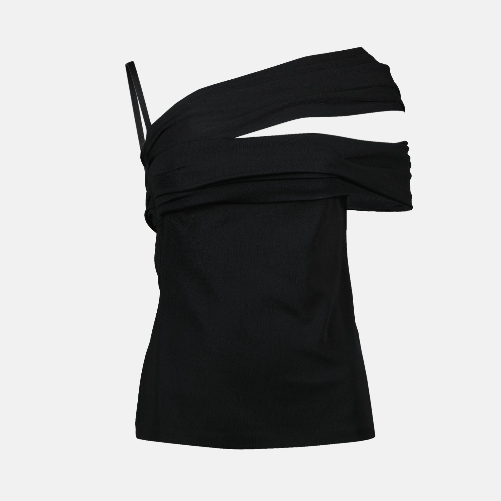 Versace Black Asymmetrical Top
