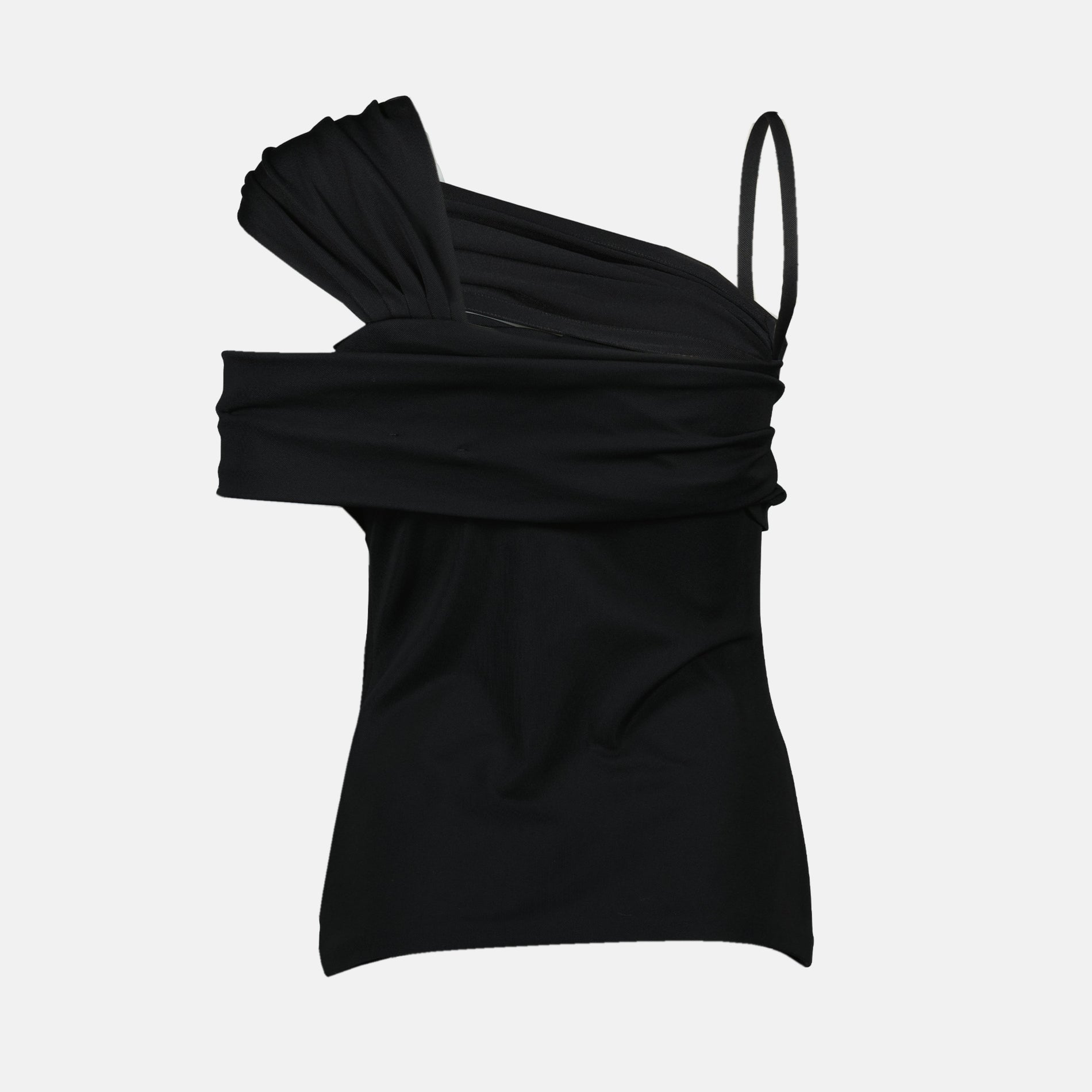 Versace Black Asymmetrical Top - image 4