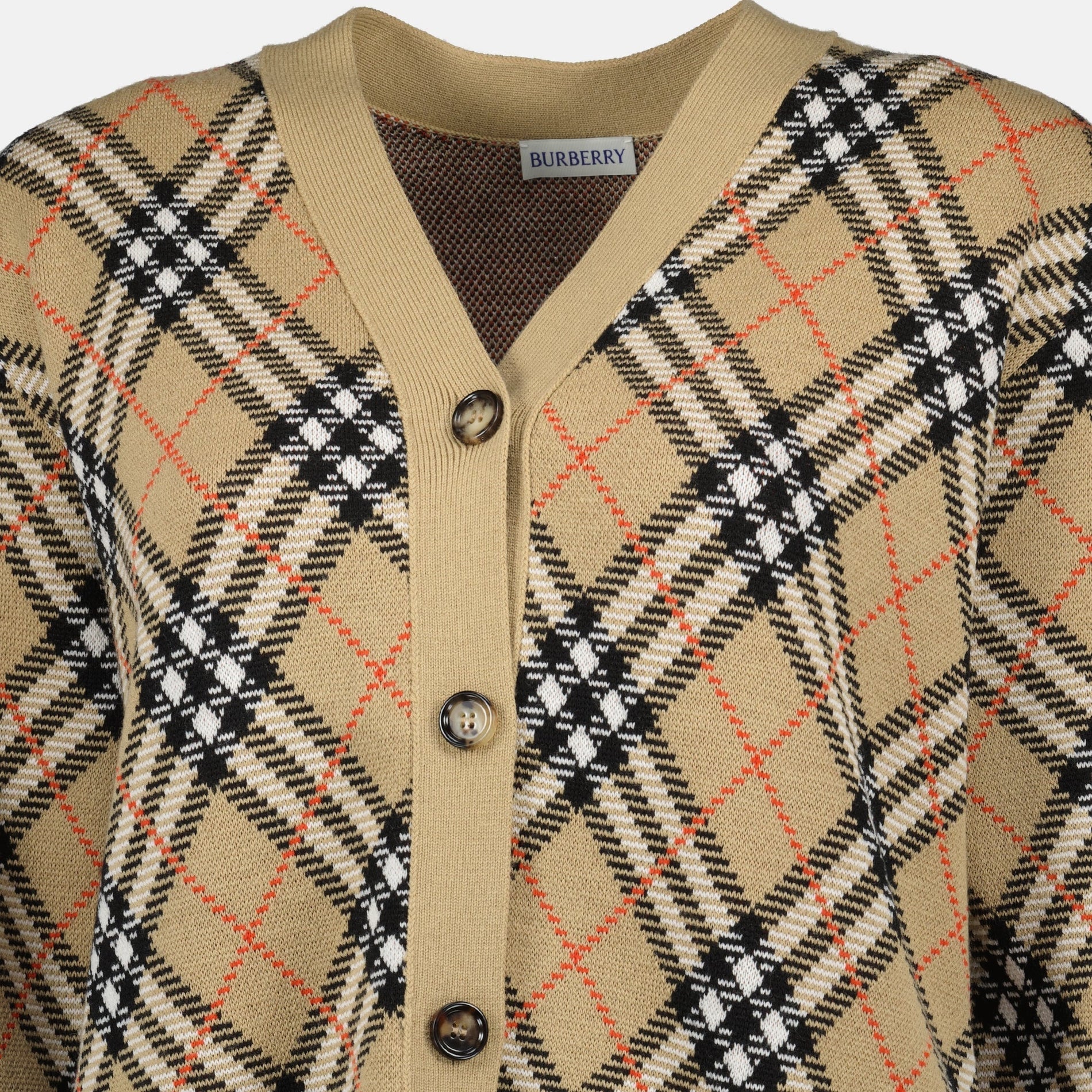 Burberry Check Plaid Cardigan - image 3