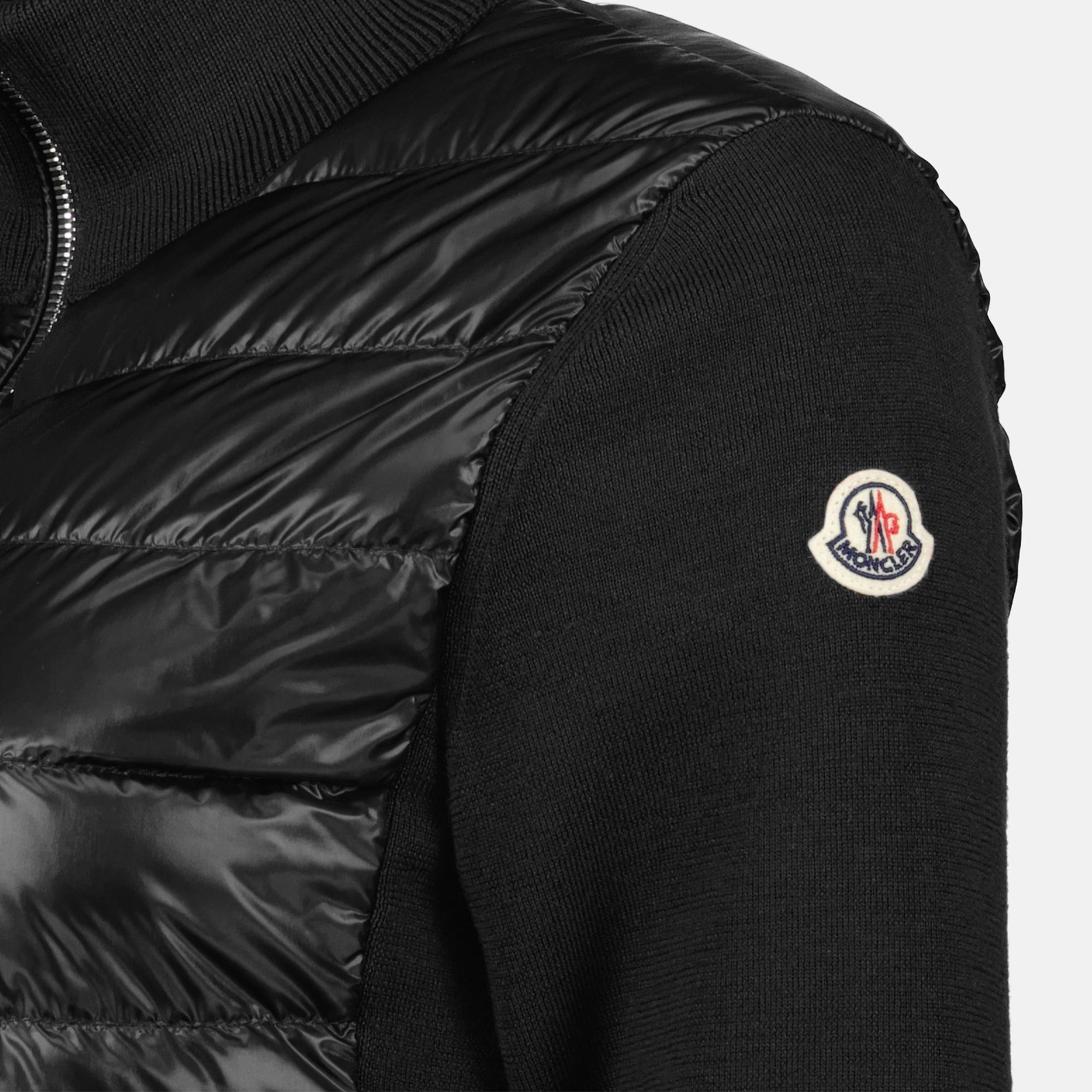 Moncler Knit Sleeve Puffer Jacket - Black - image 5