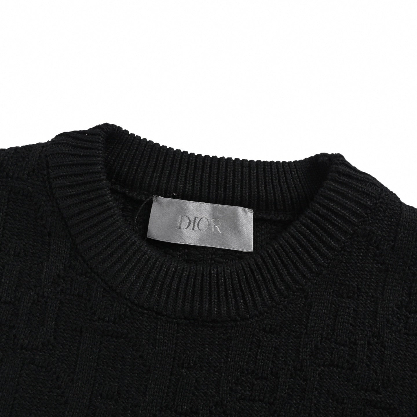 Dior Black Textured Oblique Knit Sweater - image 4