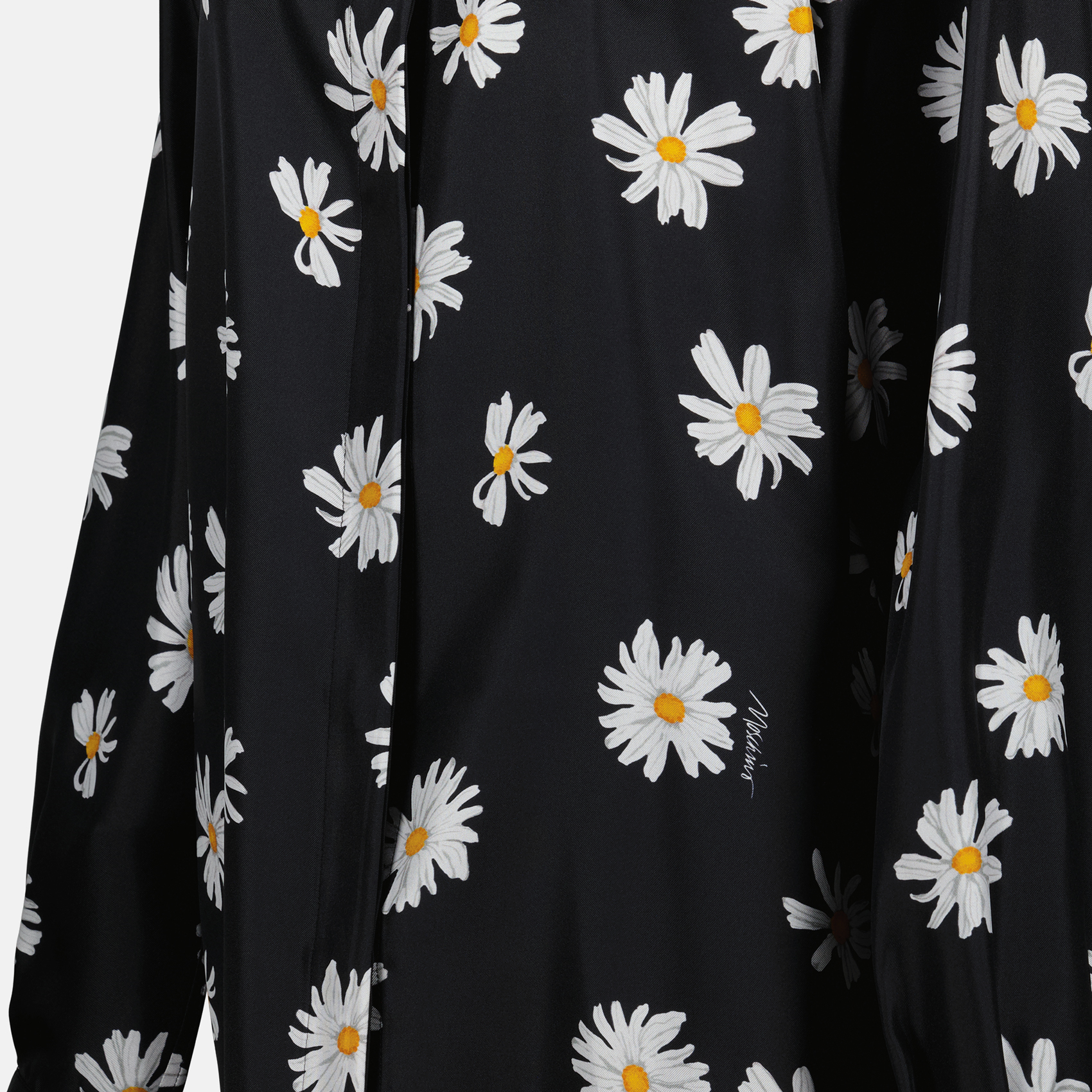 Moschino Daisy Print Silk Shirt in Black - image 3