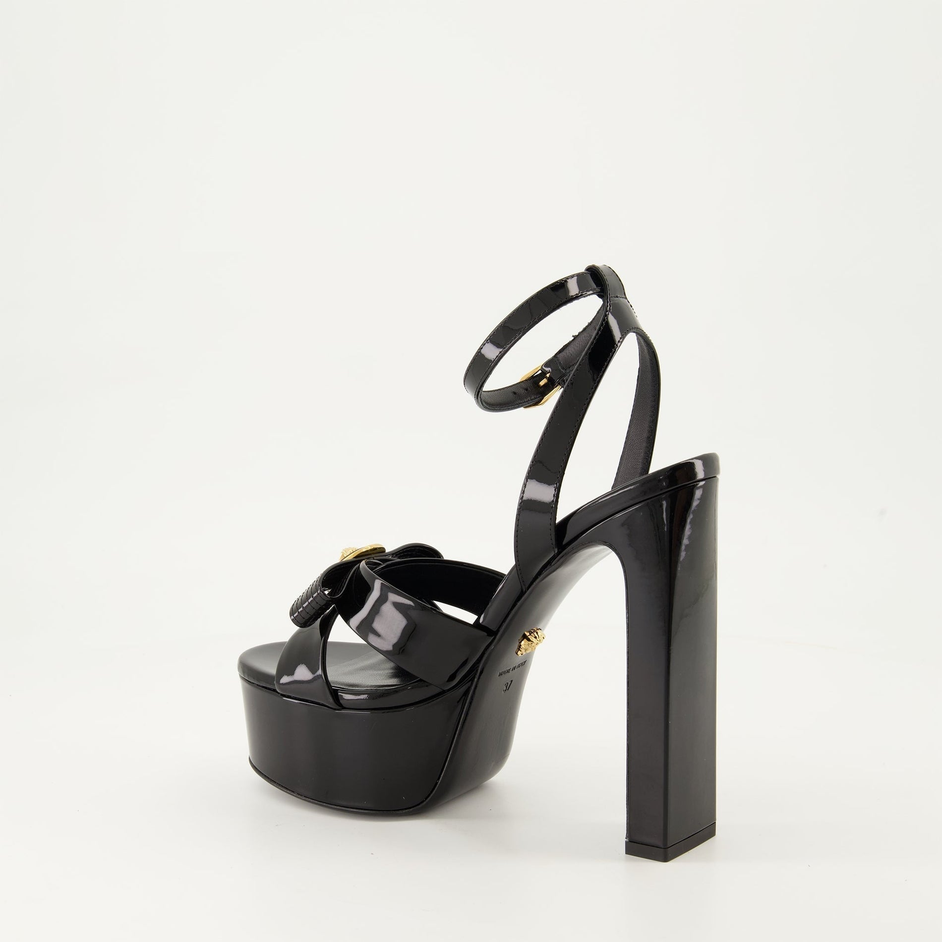 Versace Patent Leather Platform Sandals - image 3