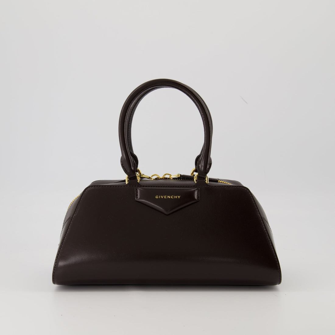 Mini Antigona Top Handle Bag – Dark Brown